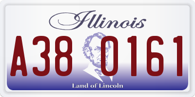 IL license plate A380161