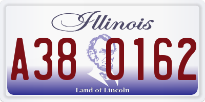 IL license plate A380162