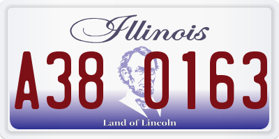 IL license plate A380163