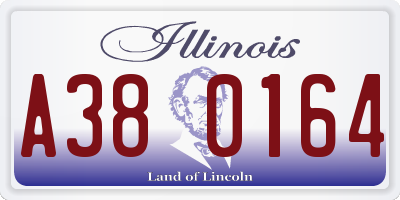 IL license plate A380164