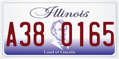 IL license plate A380165