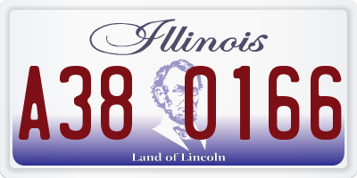 IL license plate A380166
