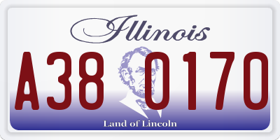 IL license plate A380170