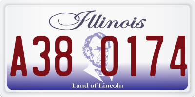 IL license plate A380174