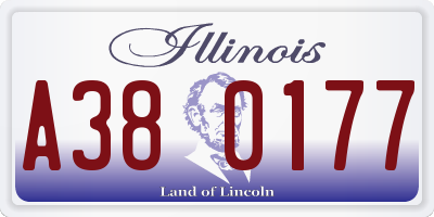 IL license plate A380177