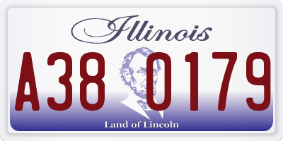 IL license plate A380179