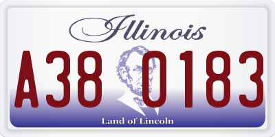 IL license plate A380183