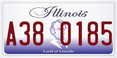 IL license plate A380185