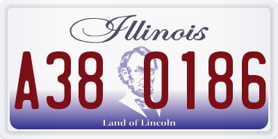 IL license plate A380186