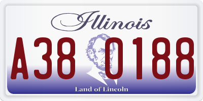 IL license plate A380188