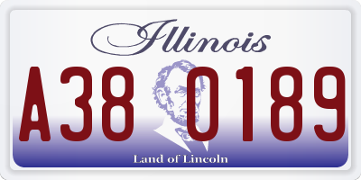 IL license plate A380189