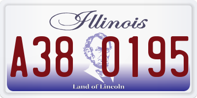 IL license plate A380195
