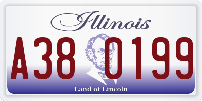 IL license plate A380199