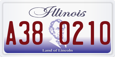 IL license plate A380210
