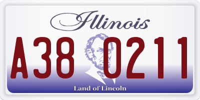 IL license plate A380211