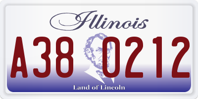 IL license plate A380212