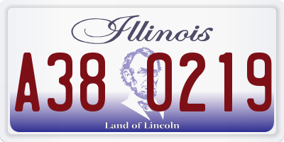 IL license plate A380219