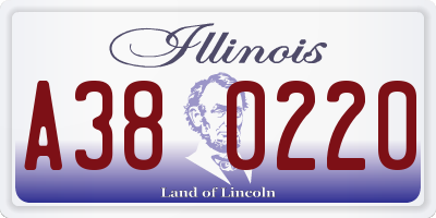 IL license plate A380220