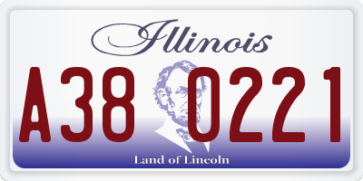 IL license plate A380221