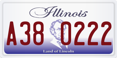 IL license plate A380222