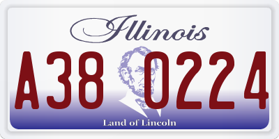 IL license plate A380224