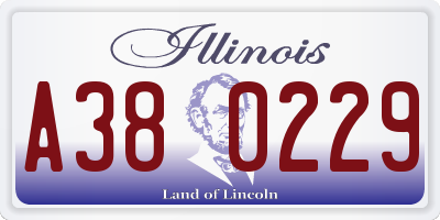 IL license plate A380229