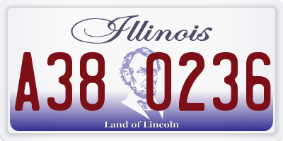 IL license plate A380236