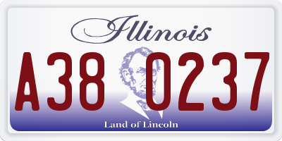 IL license plate A380237