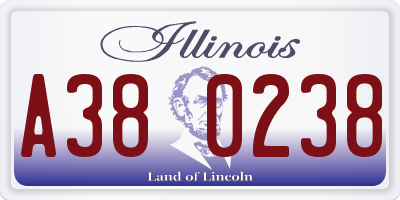 IL license plate A380238