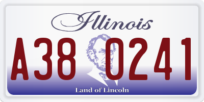 IL license plate A380241