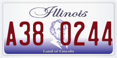 IL license plate A380244