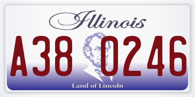 IL license plate A380246