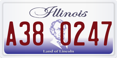 IL license plate A380247