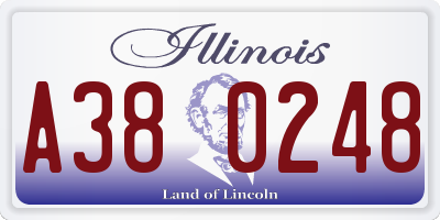 IL license plate A380248