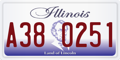 IL license plate A380251