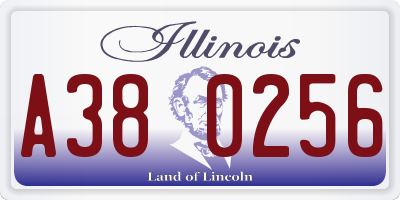 IL license plate A380256