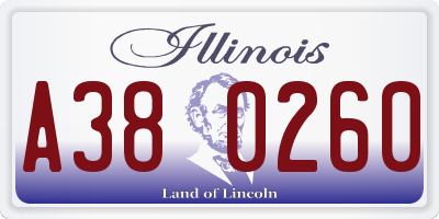 IL license plate A380260