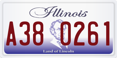 IL license plate A380261