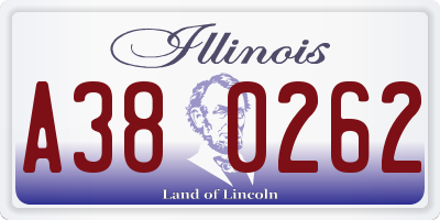 IL license plate A380262