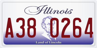 IL license plate A380264