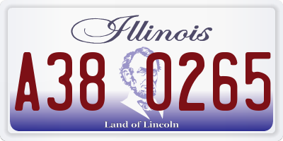 IL license plate A380265