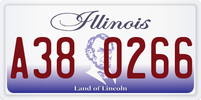 IL license plate A380266