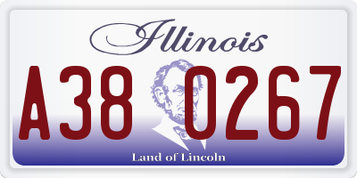 IL license plate A380267
