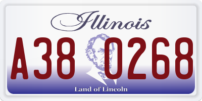 IL license plate A380268