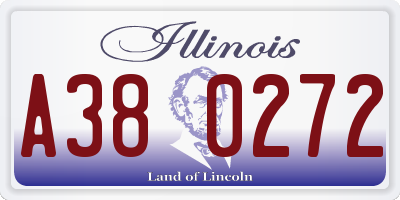 IL license plate A380272