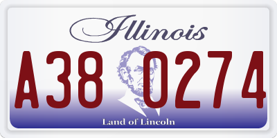 IL license plate A380274