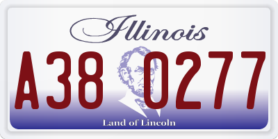 IL license plate A380277