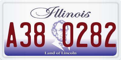 IL license plate A380282