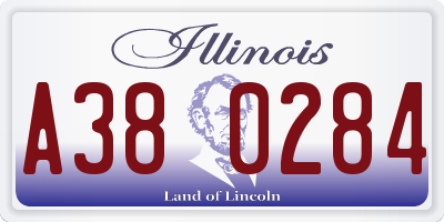 IL license plate A380284