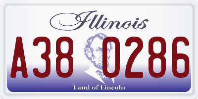 IL license plate A380286